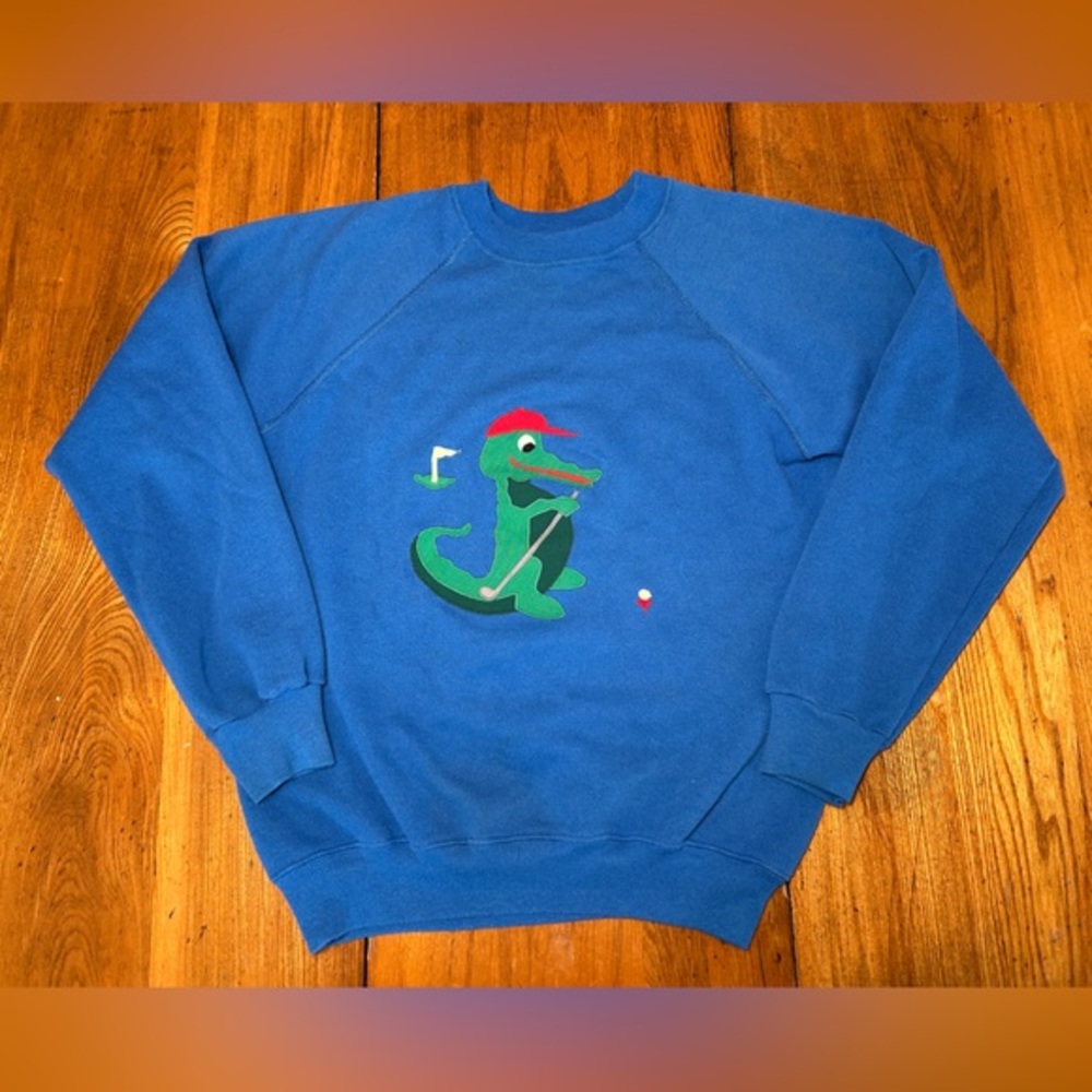 Vintage Hanes Custom Golf Alligator 80s Crewneck Sweatshirt Medium